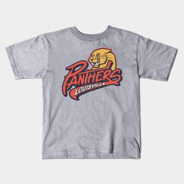 Defunct Louisville Panthers Hockey Team Kids T-Shirt by Defunctland